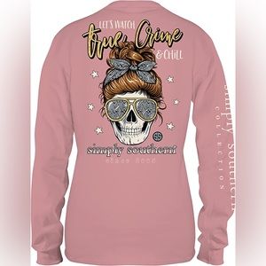Simply Southern “Let’s watch true crime” long-sleeved tee